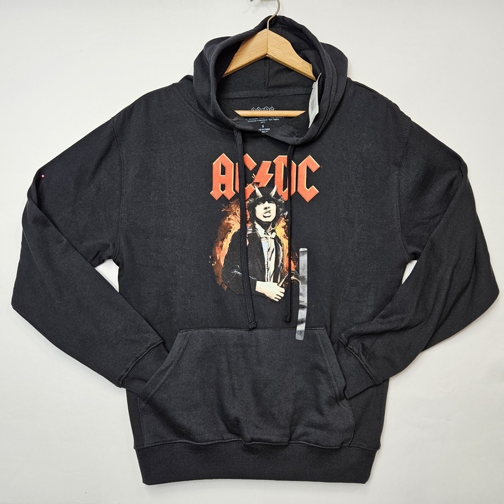 AC/DC Highway To Hell Unisex Sz S Sweatshirt Hoodie Pull Over Long Sleeve Black